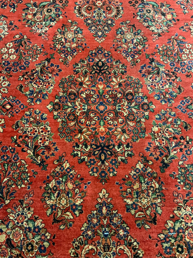 VINTAGE 8ft. x 13ft. TRADITIONAL SAROUK - David Tiftickjian & Sons