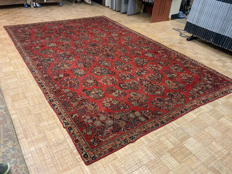 VINTAGE 8ft. x 13ft. TRADITIONAL SAROUK - David Tiftickjian & Sons