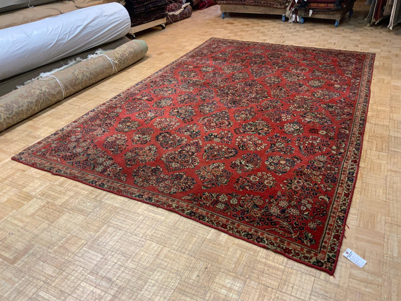 VINTAGE 8ft. x 13ft. TRADITIONAL SAROUK - David Tiftickjian & Sons