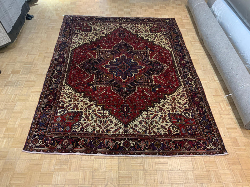 VINTAGE 9ft. x 11ft. GEOMETRIC HERIZ - David Tiftickjian & Sons