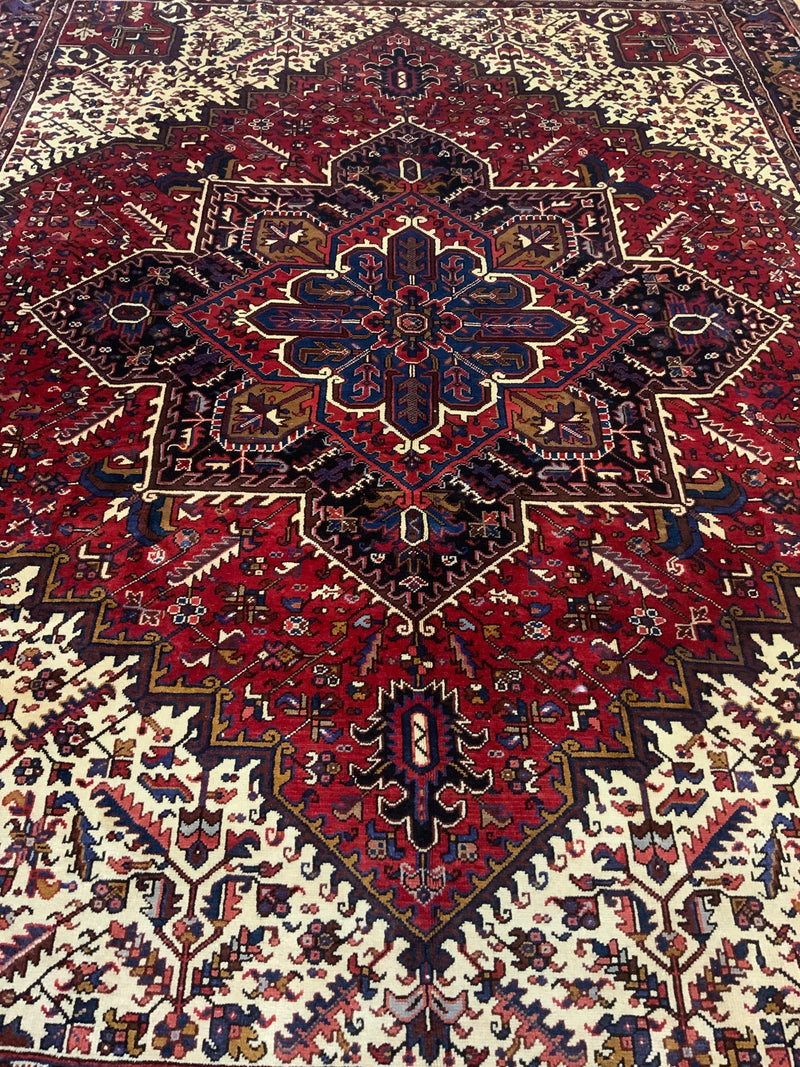 VINTAGE 9ft. x 11ft. GEOMETRIC HERIZ - David Tiftickjian & Sons