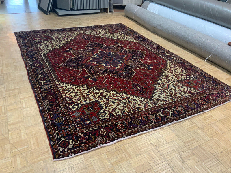 VINTAGE 9ft. x 11ft. GEOMETRIC HERIZ - David Tiftickjian & Sons
