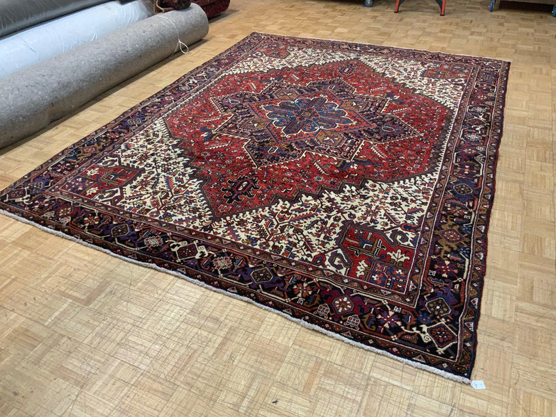 VINTAGE 9ft. x 11ft. GEOMETRIC HERIZ - David Tiftickjian & Sons
