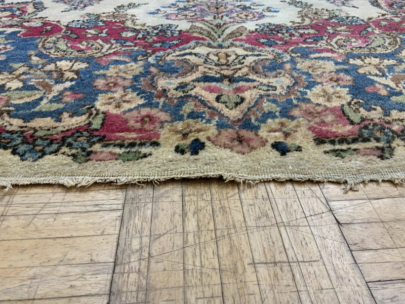 VINTAGE 9ft. x 12ft. FLORAL KERMAN - David Tiftickjian & Sons