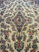 VINTAGE 9ft. x 12ft. FLORAL KERMAN - David Tiftickjian & Sons