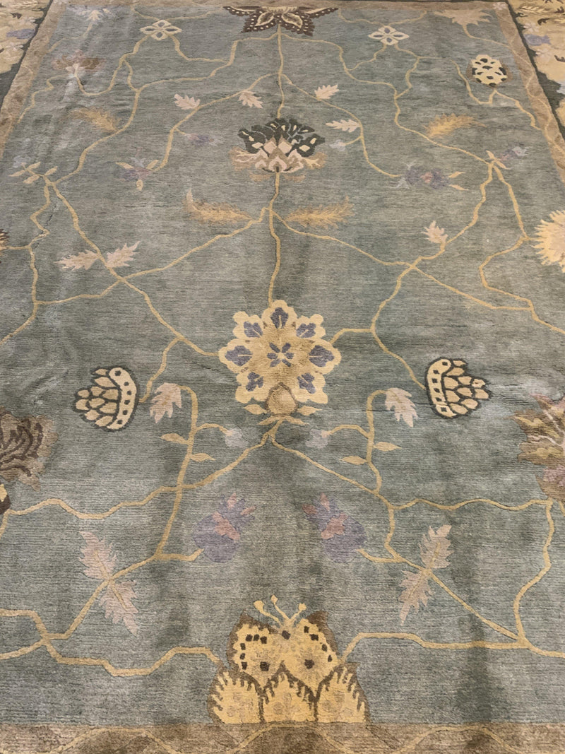 VINTAGE 9ft. x 12ft. FLORAL TUFENKIAN - David Tiftickjian & Sons