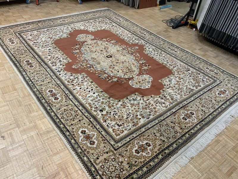 VINTAGE 9ft. x 12ft. TRADITIONAL TABRIZ - David Tiftickjian & Sons