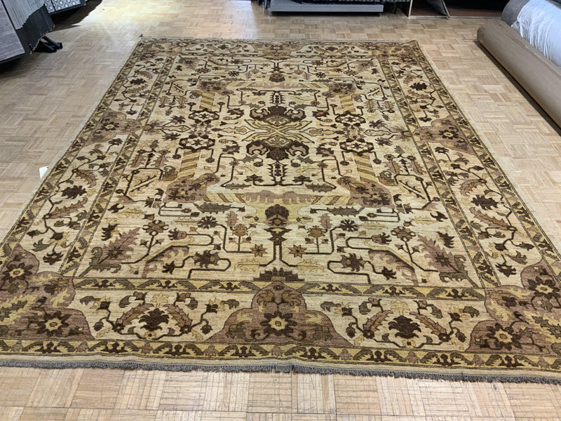 VINTAGE 9ft. x 12ft. TRANSITIONAL OUSHAK - David Tiftickjian & Sons