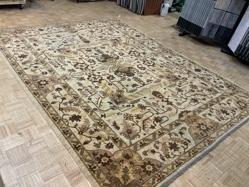 VINTAGE 9ft. x 12ft. TRANSITIONAL OUSHAK - David Tiftickjian & Sons
